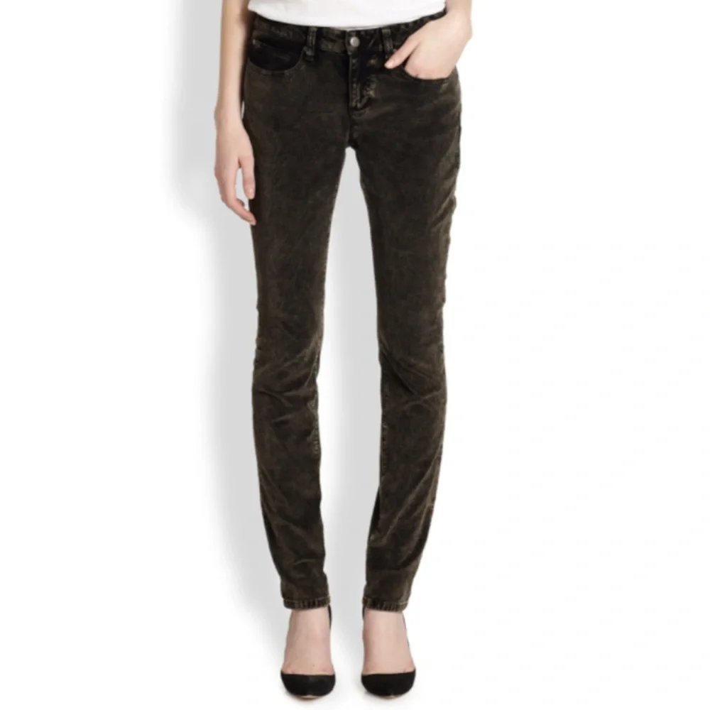 Eileen Fisher Acid Washed Velveteen Skinny Jeans - Picture 2 of 16